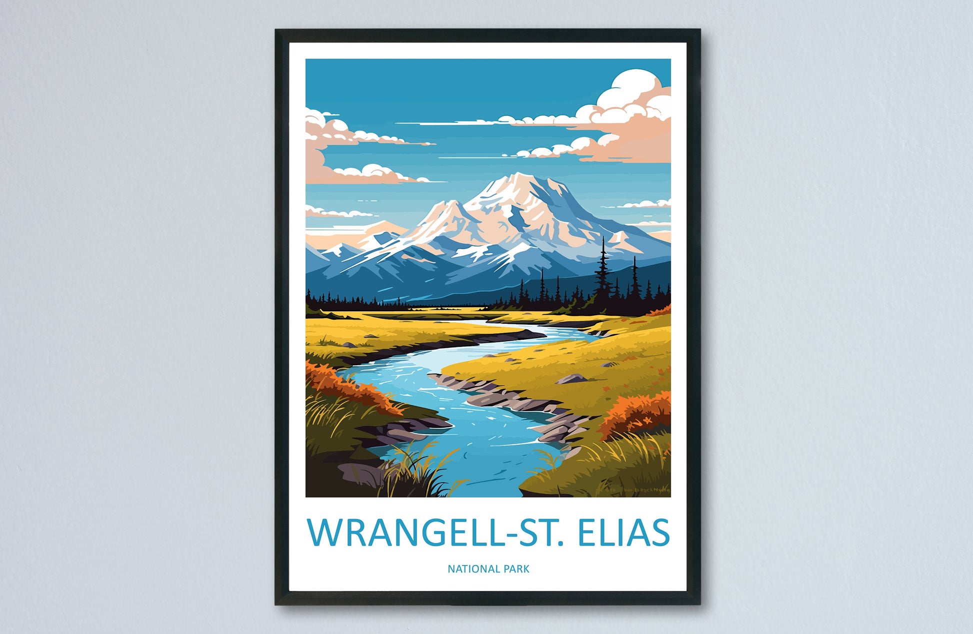 Wrangell National Park Travel Print Wall Art Wrangell Wall Hanging Home Décor Wrangell Gift Art Lovers Alaska Art Lover Gift