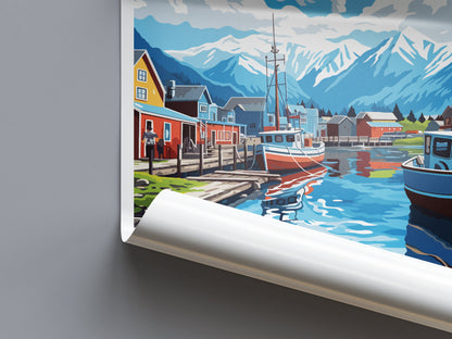 Valdez Travel Print Wall Art Valdez Wall Hanging Home Décor Valdez Gift Art Lovers Alaska Art Lover Gift Valdez Artwork Poster
