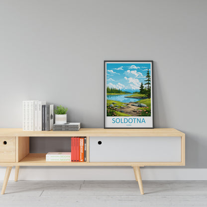 Soldotna Travel Print Wall Art Soldotna Wall Hanging Home Décor Soldotna Gift Art Lovers Alaska Art Lover Gift Soldotna Artwork Poster
