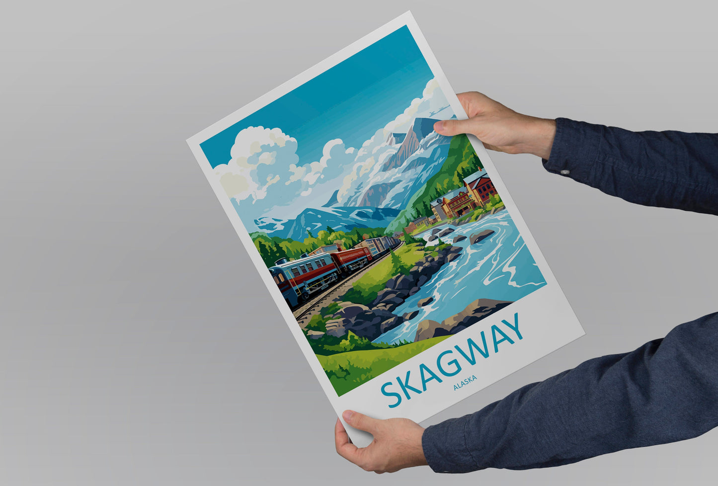 Skagway Travel Print Wall Art Skagway Wall Hanging Home Décor Skagway Gift Art Lovers Alaska Art Lover Gift Skagway Artwork