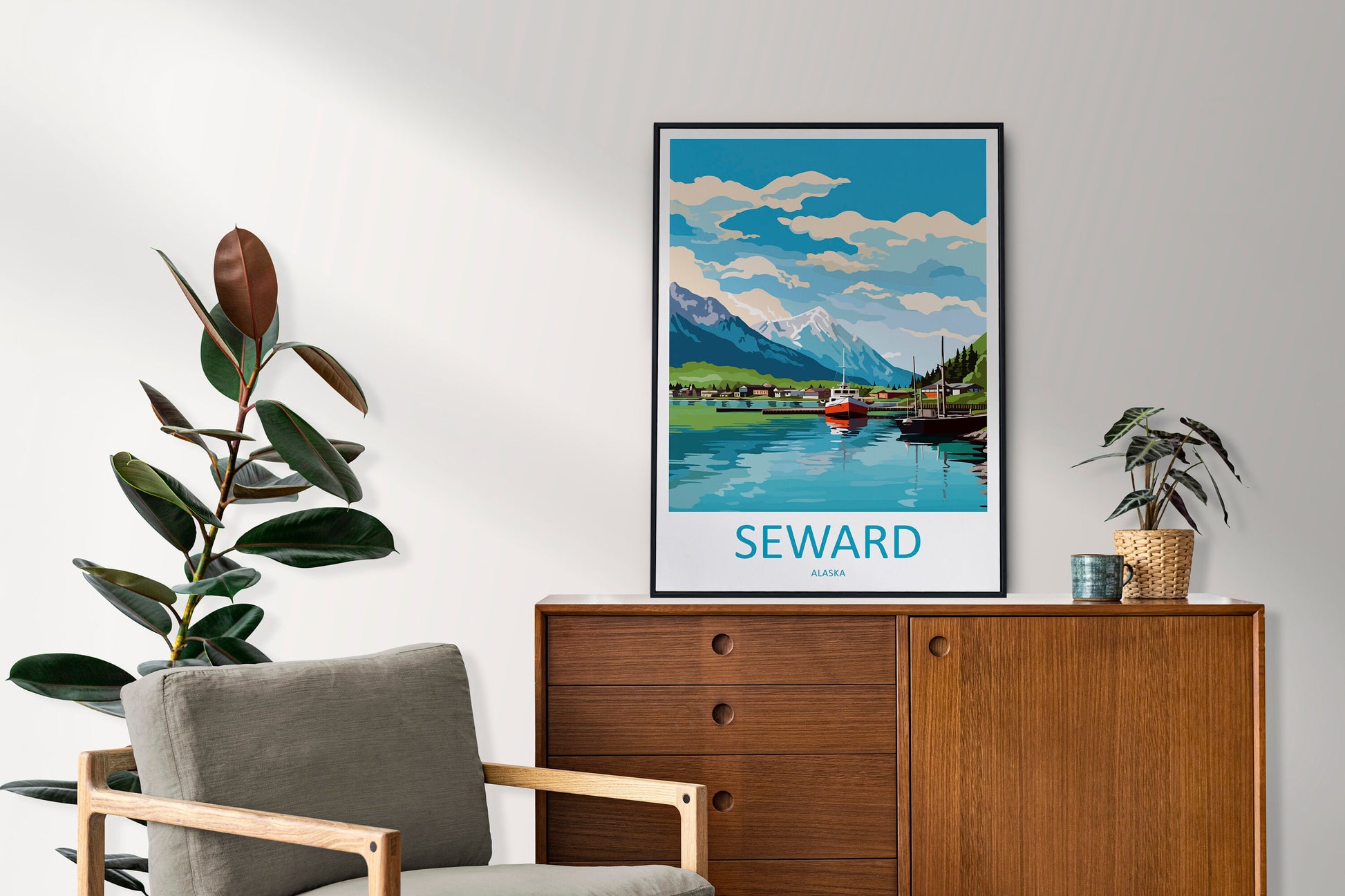 Seward Travel Print Wall Art Seward Wall Hanging Home Décor Seward Gift Art Lovers Alaska Art Lover Gift Seward Artwork