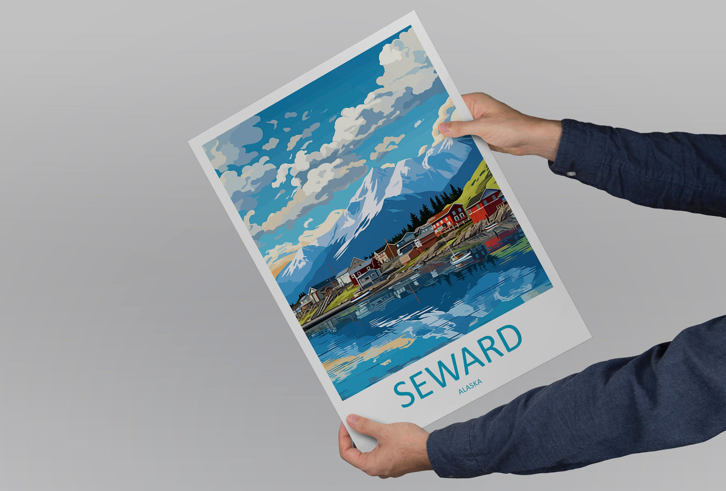 Seward Travel Print Wall Art Seward Wall Hanging Home Décor Seward Gift Art Lovers Alaska Art Lover Gift Seward Artwork