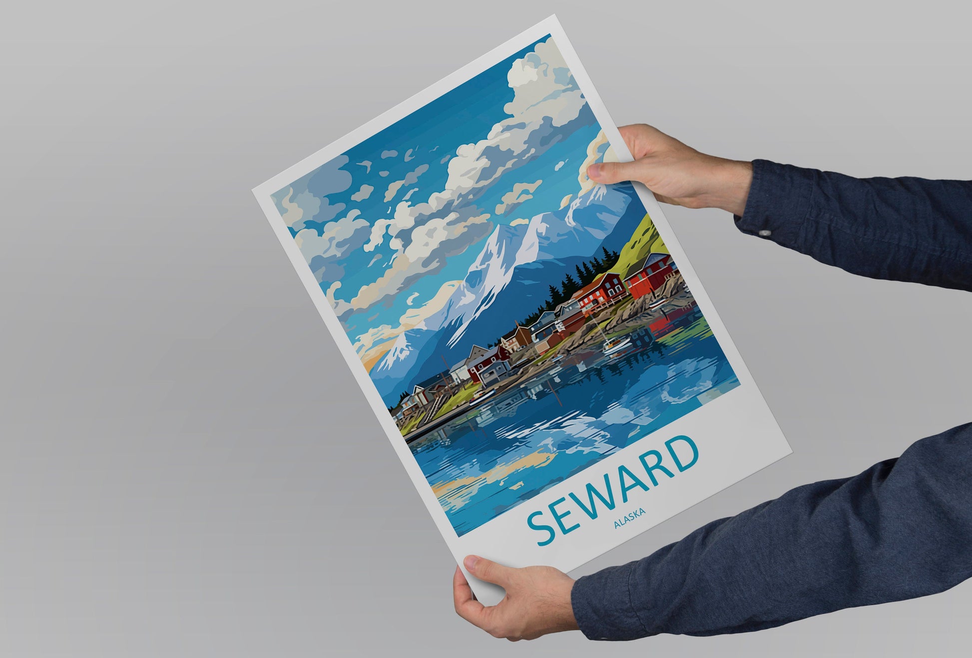 Seward Travel Print Wall Art Seward Wall Hanging Home Décor Seward Gift Art Lovers Alaska Art Lover Gift Seward Artwork