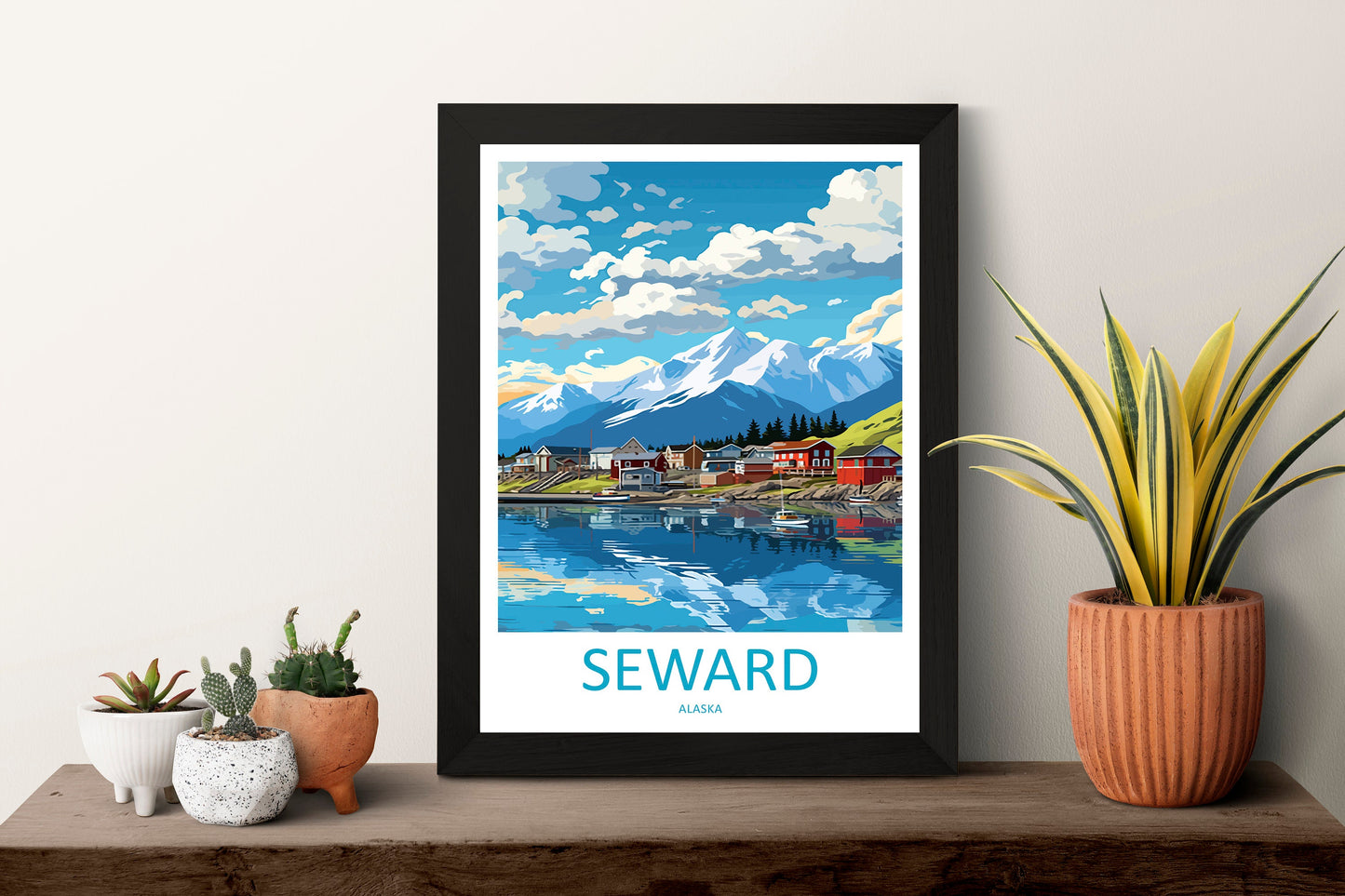 Seward Travel Print Wall Art Seward Wall Hanging Home Décor Seward Gift Art Lovers Alaska Art Lover Gift Seward Artwork