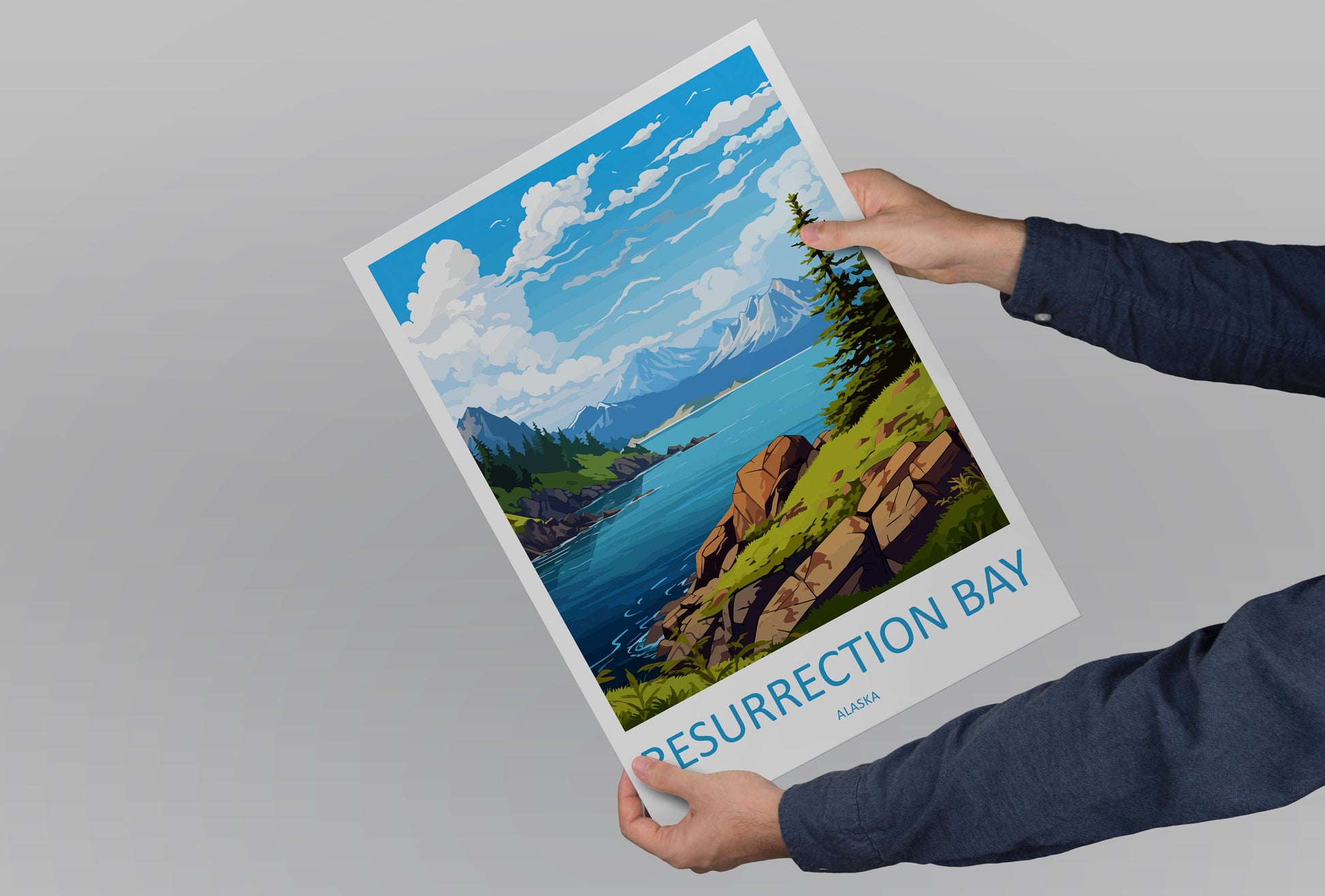Resurrection Bay Travel Print Wall Art Resurrection Bay Wall Hanging Home Décor Resurrection Bay Gift Art Lovers Alaska Art Lover Gift