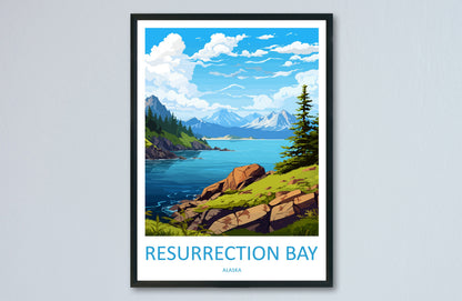Resurrection Bay Travel Print Wall Art Resurrection Bay Wall Hanging Home Décor Resurrection Bay Gift Art Lovers Alaska Art Lover Gift