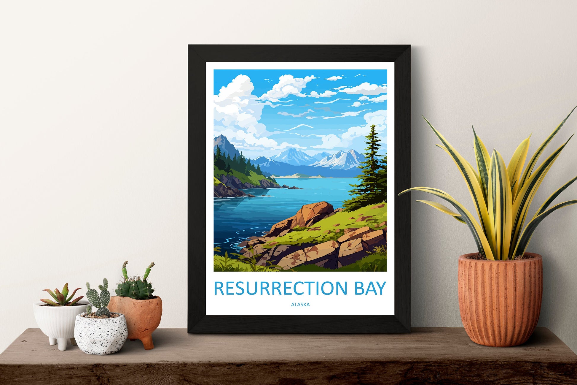 Resurrection Bay Travel Print Wall Art Resurrection Bay Wall Hanging Home Décor Resurrection Bay Gift Art Lovers Alaska Art Lover Gift