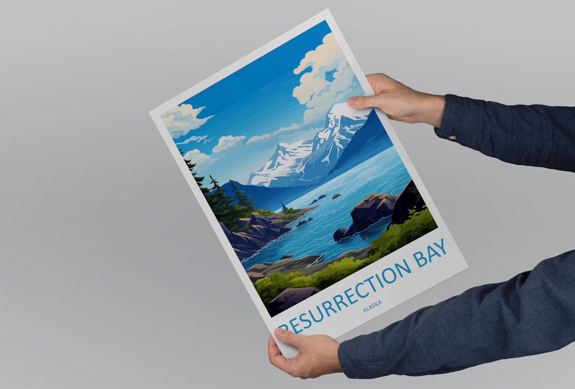 Resurrection Bay Travel Print Wall Art Resurrection Bay Wall Hanging Home Décor Resurrection Bay Gift Art Lovers Alaska Art Lover Gift