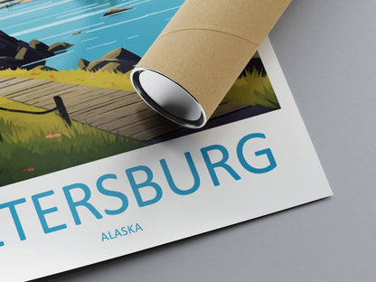 Petersburg Travel Print Wall Art Petersburg Wall Hanging Home Décor Petersburg Gift Art Lovers Alaska Art Lover Gift Petersburg Wall Art