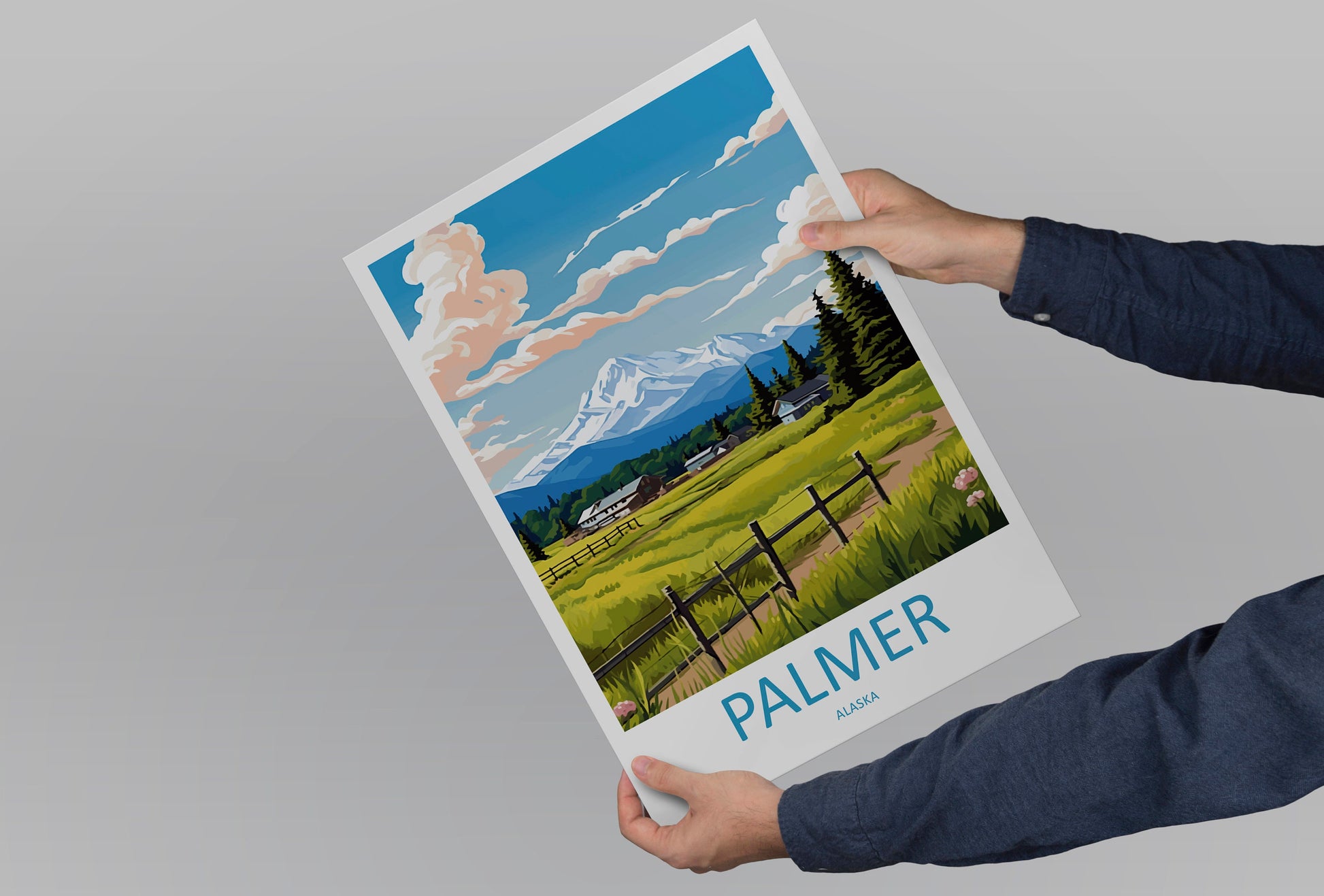 Palmer Travel Print Wall Art Palmer Wall Hanging Home Décor Palmer Gift Art Lovers Alaska Art Lover Gift Palmer Wall Art