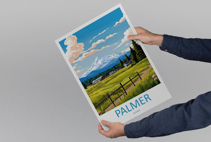 Palmer Travel Print Wall Art Palmer Wall Hanging Home Décor Palmer Gift Art Lovers Alaska Art Lover Gift Palmer Wall Art