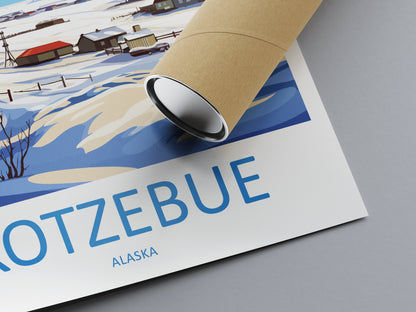 Kotzebue Travel Print Wall Art Kotzebue Wall Hanging Home Décor Kotzebue Gift Art Lovers Alaska Art Lover Gift Kotzebue Art