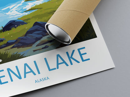 Kenai Lake Travel Print Wall Art Kenai Lake Wall Hanging Home Décor Kenai Lake Gift Art Lovers Alaska Art Lover Gift Kenai Lake Wall Art