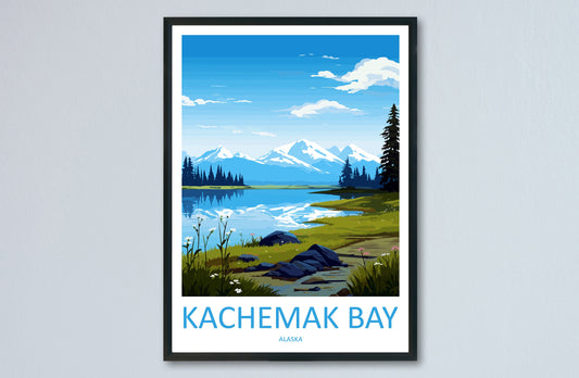 Kachemak Bay Travel Print Wall Art Kachemak Bay Wall Hanging Home Décor Kachemak Bay Gift Art Lovers Alaska Art Lover Gift Kachemak Bay Gift