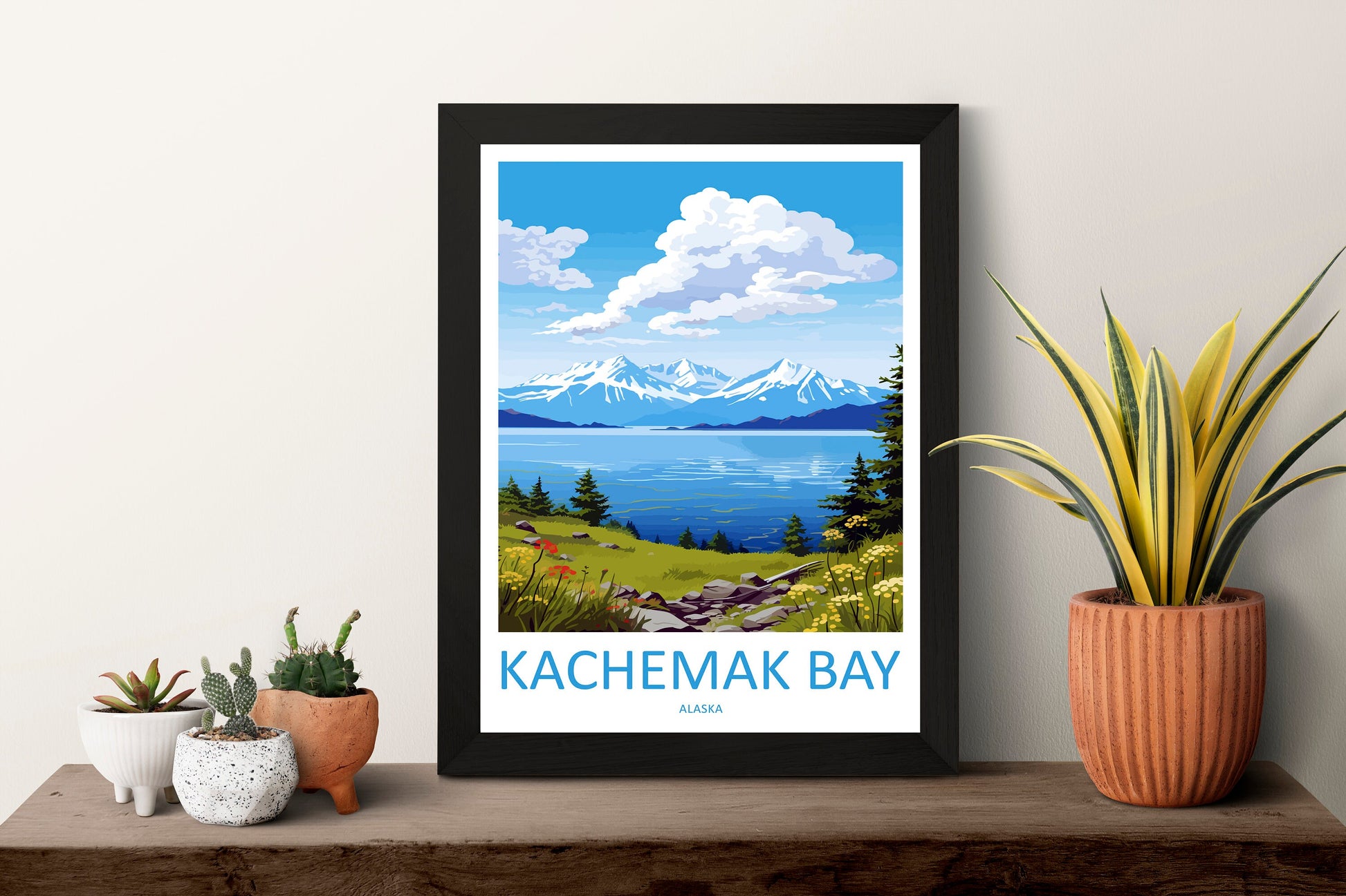Kachemak Bay Travel Print Wall Art Kachemak Bay Wall Hanging Home Décor Kachemak Bay Gift Art Lovers Alaska Art Lover Gift Kachemak Bay Gift
