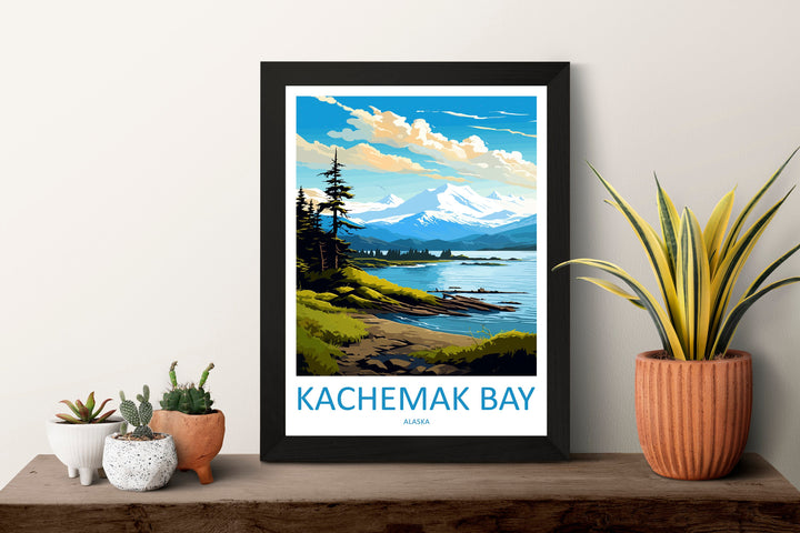 Kachemak Bay Travel Print Wall Art Kachemak Bay Wall Hanging Home Décor Kachemak Bay Gift Art Lovers Alaska Art Lover Gift Kachemak Bay Gift