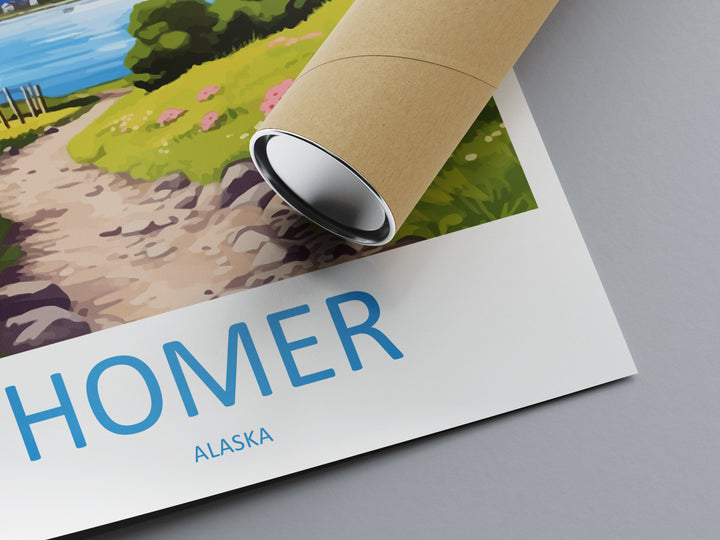 Homer Travel Print Wall Art Homer Wall Hanging Home Décor Homer Gift Art Lovers Alaska Art Lover Gift Homer Gift