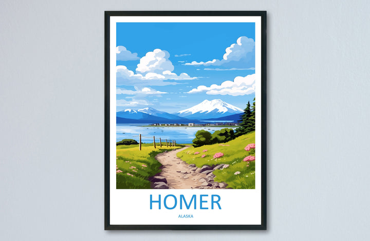 Homer Travel Print Wall Art Homer Wall Hanging Home Décor Homer Gift Art Lovers Alaska Art Lover Gift Homer Gift
