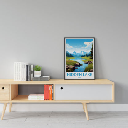 Hidden Lake Travel Print Wall Art Hidden Lake Wall Hanging Home Décor Hidden Lake Gift Art Lovers Alaska Art Lover Gift Hidden Lake Gift