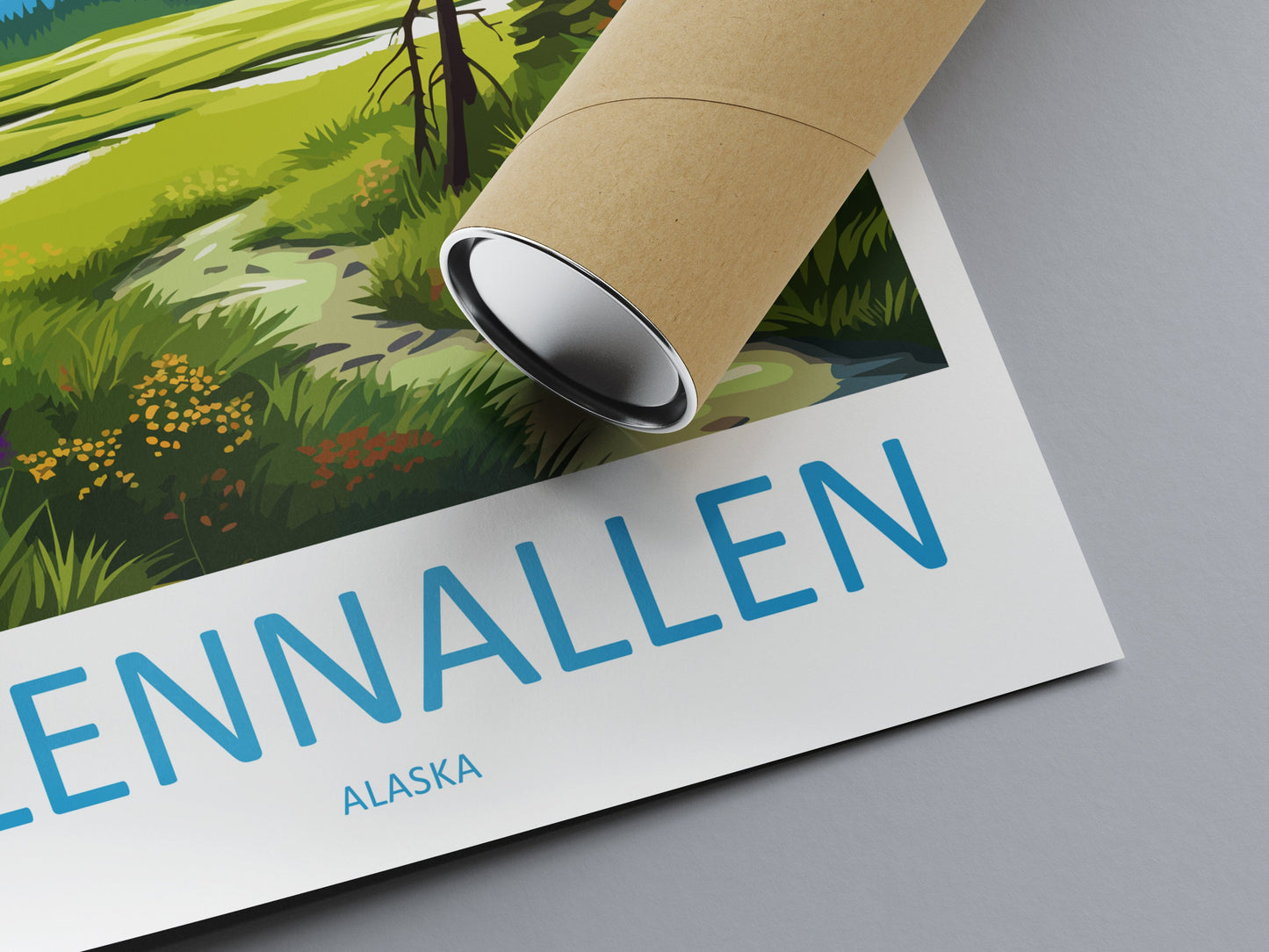 Glennallen Travel Print Wall Art Glennallen Wall Hanging Home Décor Glennallen Gift Art Lovers Alaska Art Lover Gift Glennallen Gift