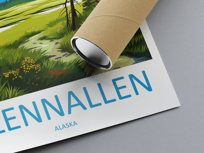Glennallen Travel Print Wall Art Glennallen Wall Hanging Home Décor Glennallen Gift Art Lovers Alaska Art Lover Gift Glennallen Gift