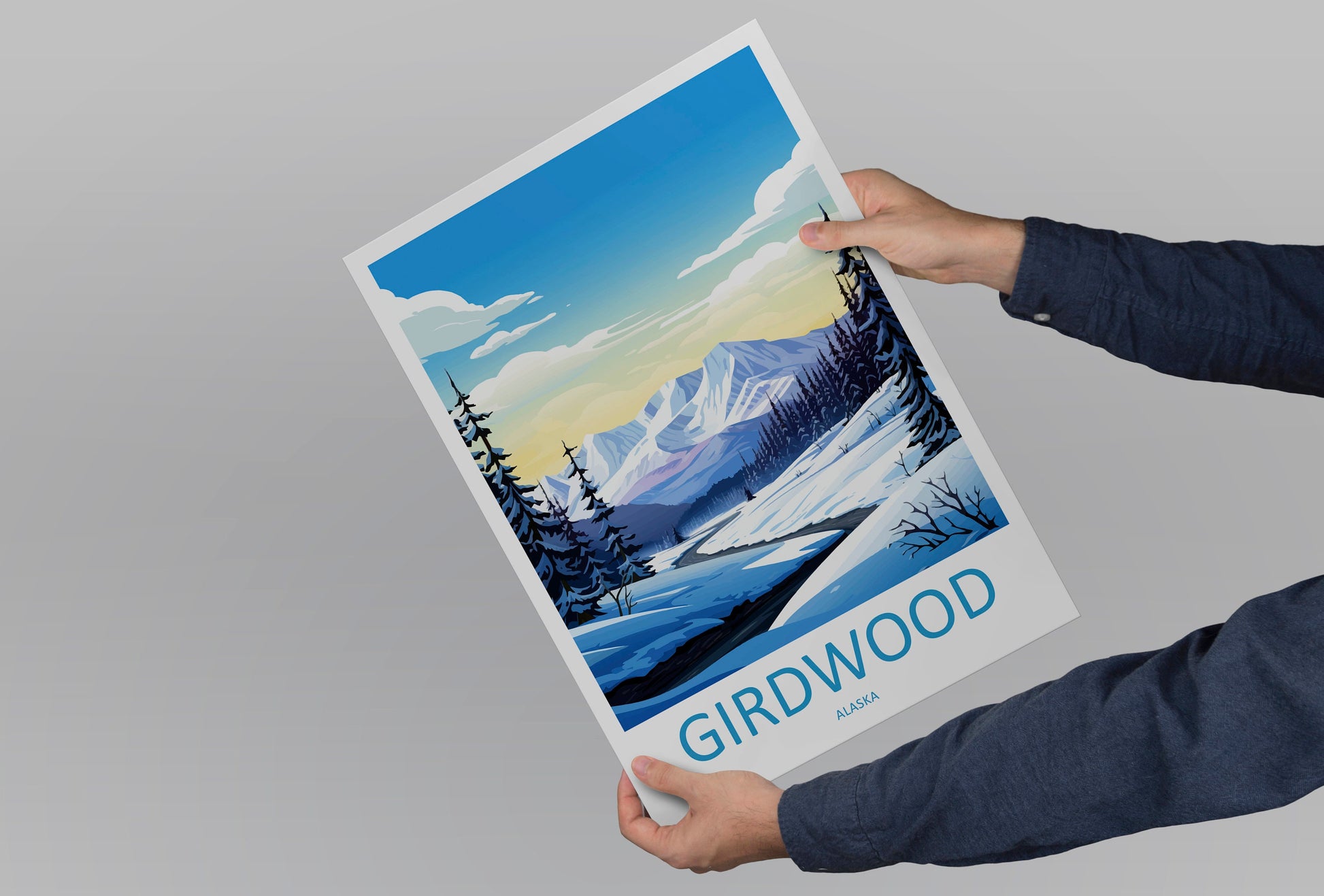 Girdwood Travel Print Wall Art Girdwood Wall Hanging Home Décor Girdwood Gift Art Lovers Alaska Art Lover Gift Girdwood Gift