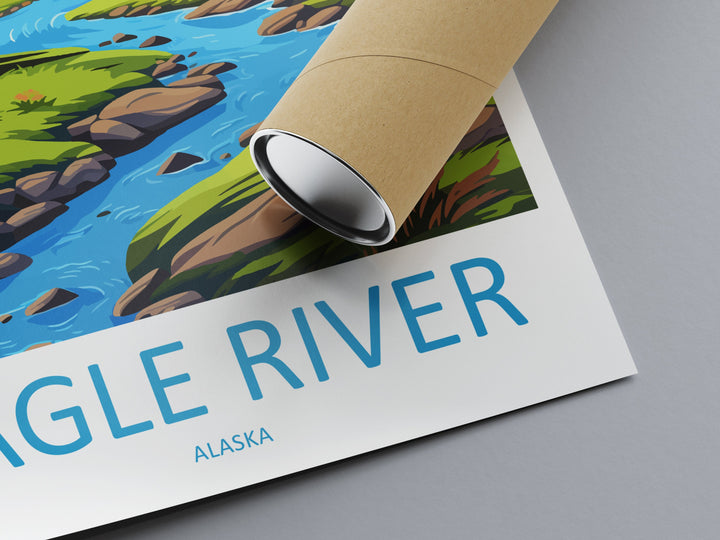 Eagle River Travel Print Wall Art Eagle River Wall Hanging Home Décor Eagle River Gift Art Lovers Alaska Art Lover Gift Eagle River Gift