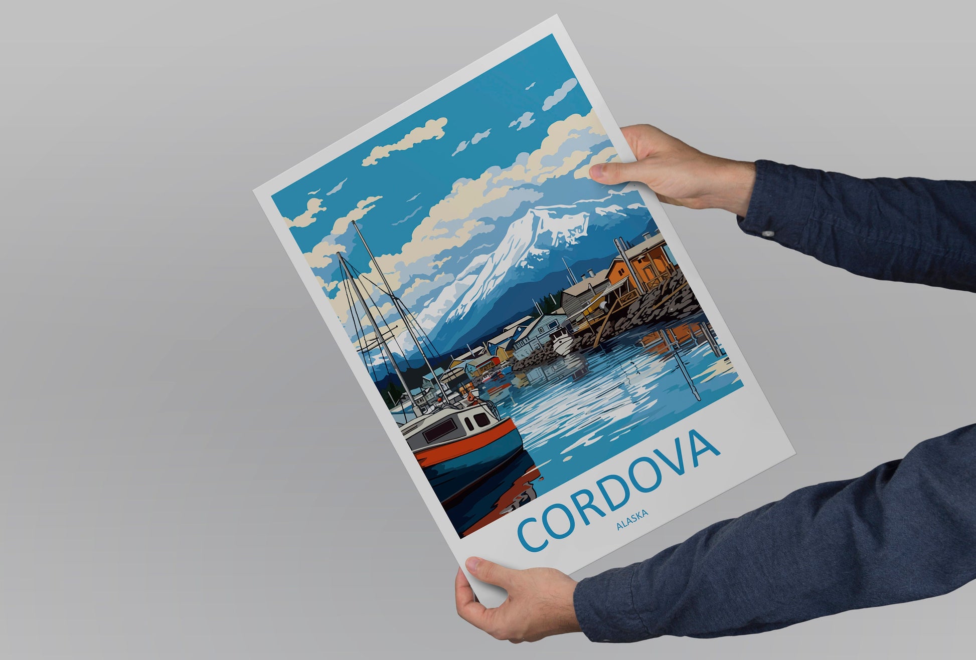 Cordova Travel Print Wall Art Cordova Wall Hanging Home Décor Cordova Gift Art Lovers Alaska Art Lover Gift Cordova Gift