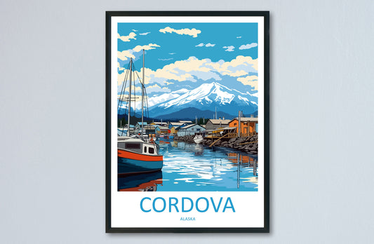 Cordova Travel Print Wall Art Cordova Wall Hanging Home Décor Cordova Gift Art Lovers Alaska Art Lover Gift Cordova Gift