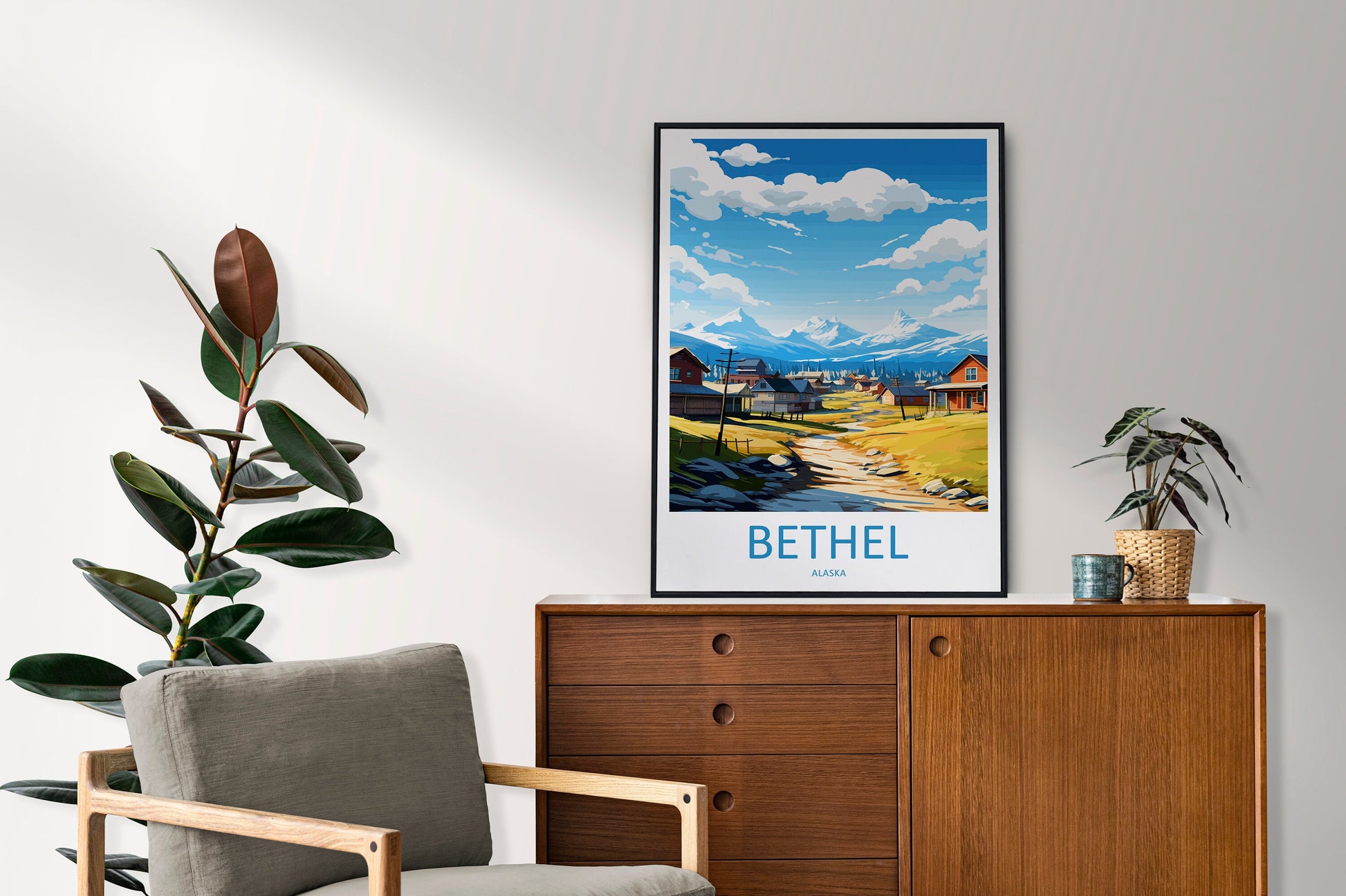 Bethel Travel Print Wall Art Bethel Wall Hanging Home Décor Bethel Gift Art Lovers Alaska Art Lover Gift Bethel Gift
