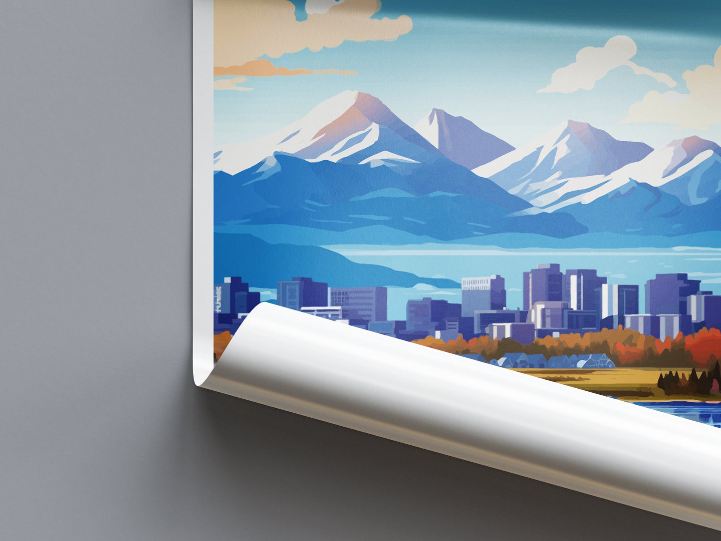 Anchorage Travel Print Wall Art Anchorage Wall Hanging Home Décor Anchorage Gift Art Lovers Alaska Art Lover Gift Anchorage Gift