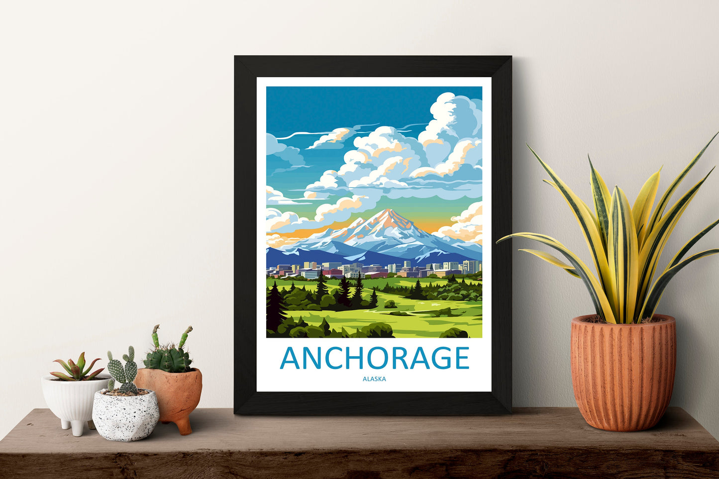 Anchorage Travel Print Wall Art Anchorage Wall Hanging Home Décor Anchorage Gift Art Lovers Alaska Art Lover Gift Anchorage Gift