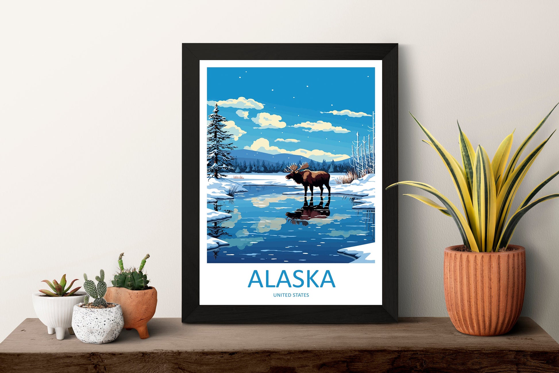 Alaska Travel Print Wall Art Alaska Wall Hanging Home Décor Alaska Gift Art Lovers Alaska Art Lover Gift Alaska Gift United States Poster