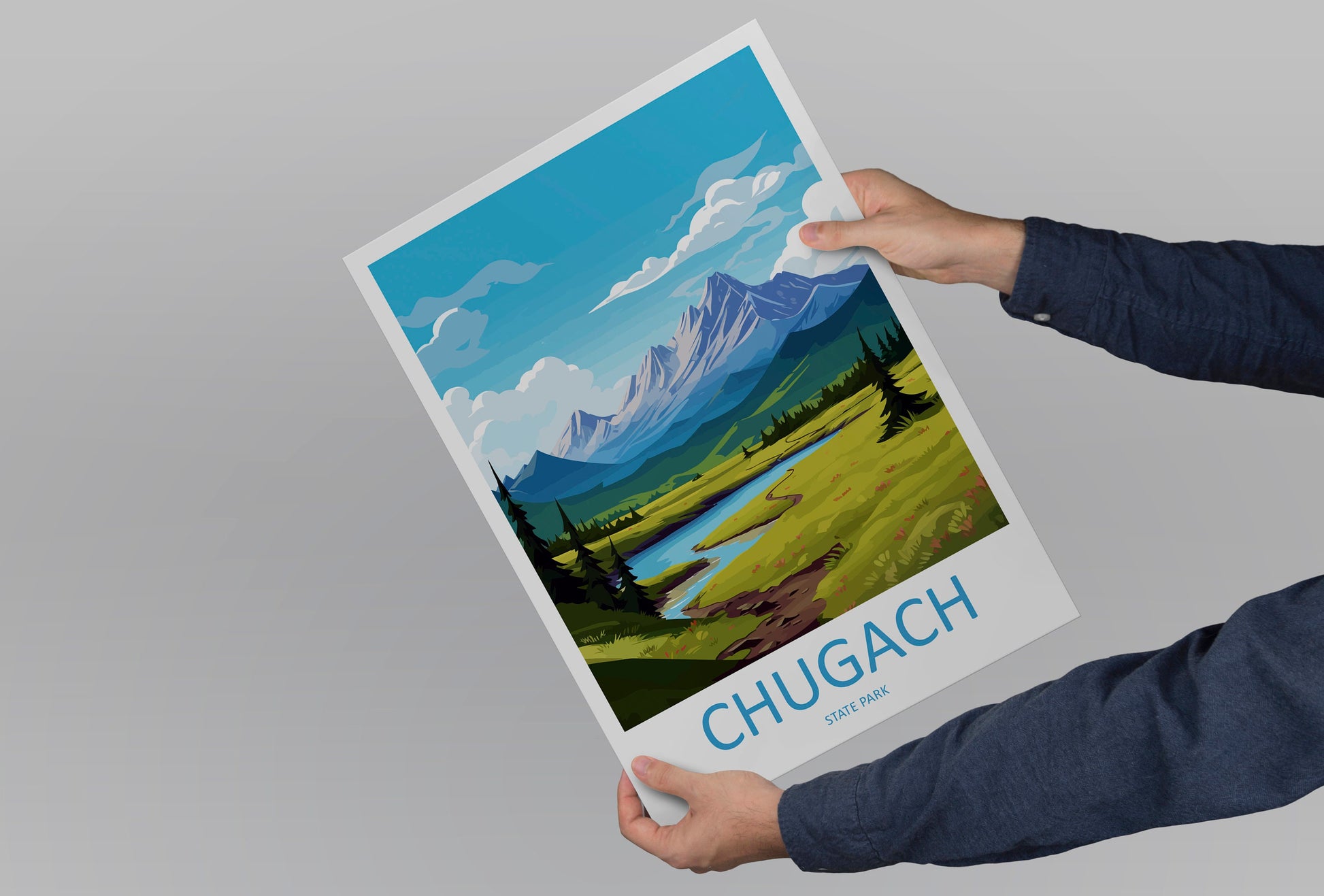 Chugach Travel Print Wall Art Chugach Wall Hanging Home Décor Chugach Gift Art Lovers Alaska Art Lover Gift Chugach Artwork Poster
