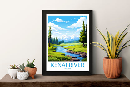 Kenai River Travel Print Wall Art Kenai River Wall Hanging Home Décor Kenai River Gift Art Lovers Alaska Art Lover Gift Kenai Lake Wall Art