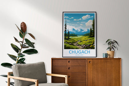 Chugach National Forest Travel Print Wall Art Chugach Wall Hanging Home Décor Chugach Gift Art Lovers Alaska Art Lover Gift Chugach Artwork