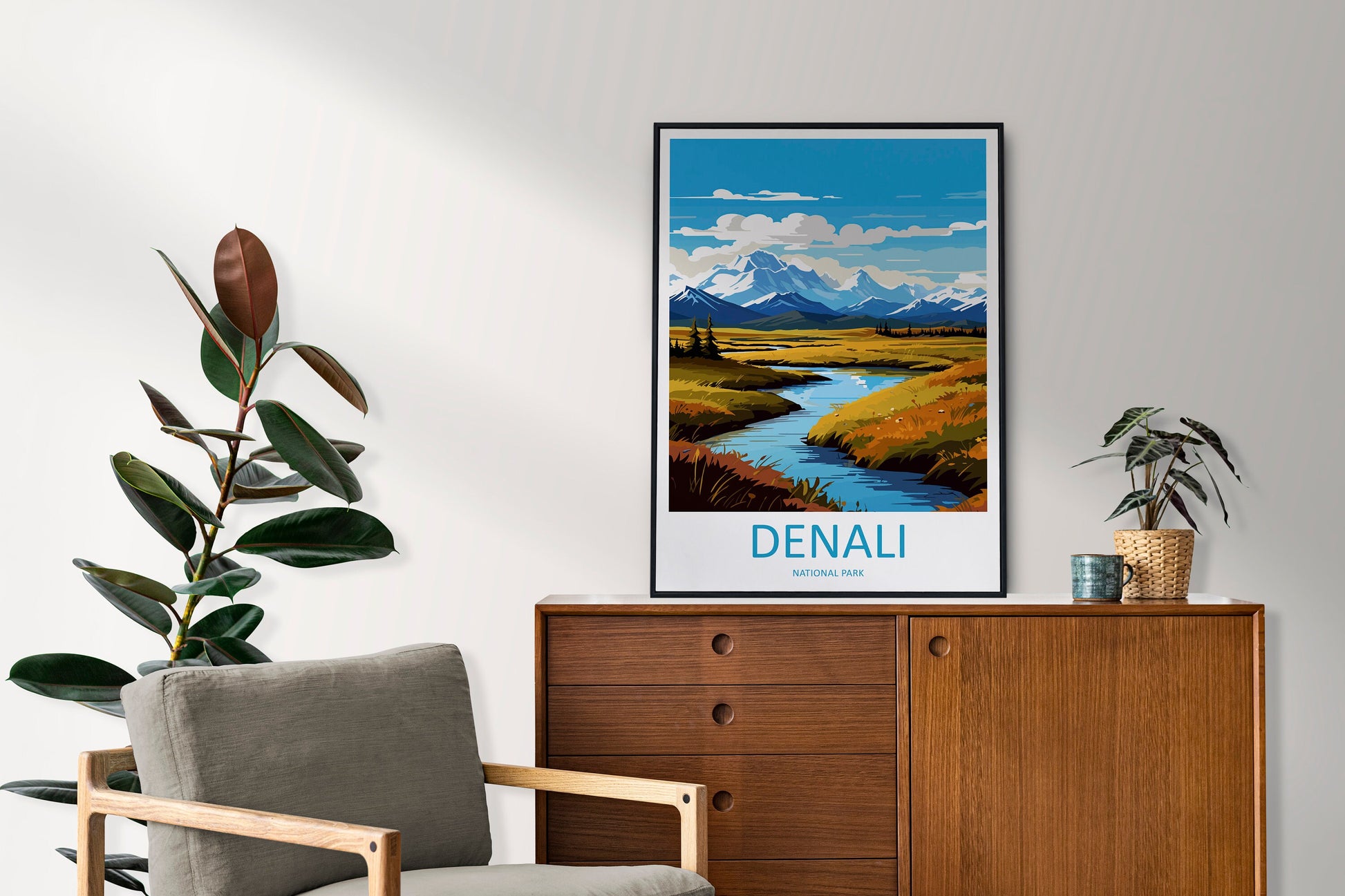 Denali National Park Travel Print Wall Art Denali Wall Hanging Home Décor Denali Gift Art Lovers Alaska Art Lover Gift Denali