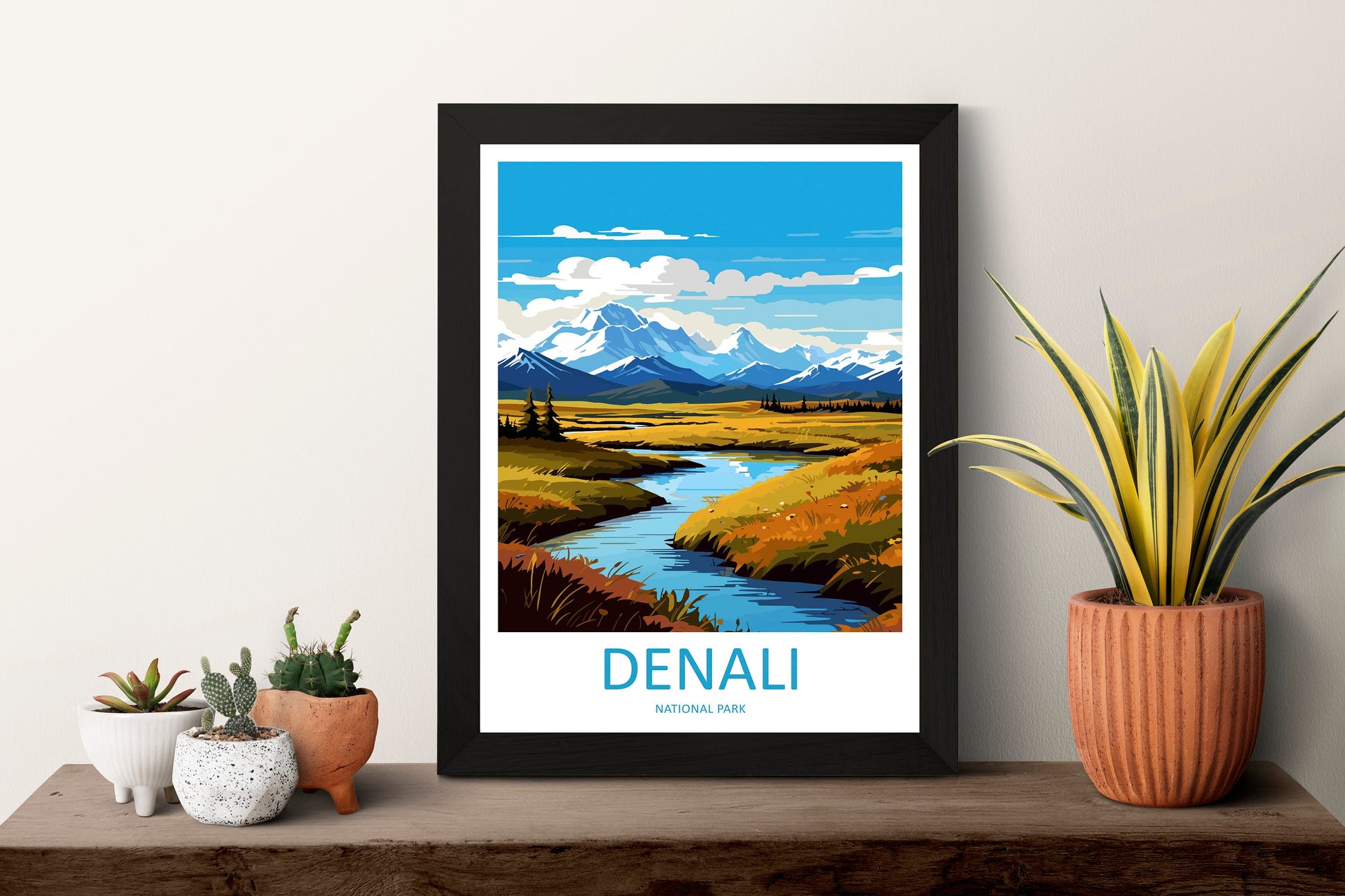 Denali National Park Travel Print Wall Art Denali Wall Hanging Home Décor Denali Gift Art Lovers Alaska Art Lover Gift Denali