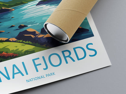 Kenai Fjords National Park Travel Print Wall Art Kenai Fjords Wall Hanging Home Décor Kenai Fjords Gift Art Lovers Alaska Art Lover Gift