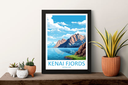 Kenai Fjords National Park Travel Print Wall Art Kenai Fjords Wall Hanging Home Décor Kenai Fjords Gift Art Lovers Alaska Art Lover Gift