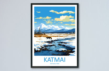 Katmai National Park Travel Print Wall Art Katmai Wall Hanging Home Décor Katmai Gift Art Lovers Alaska Art Lover Gift Katmai National Park