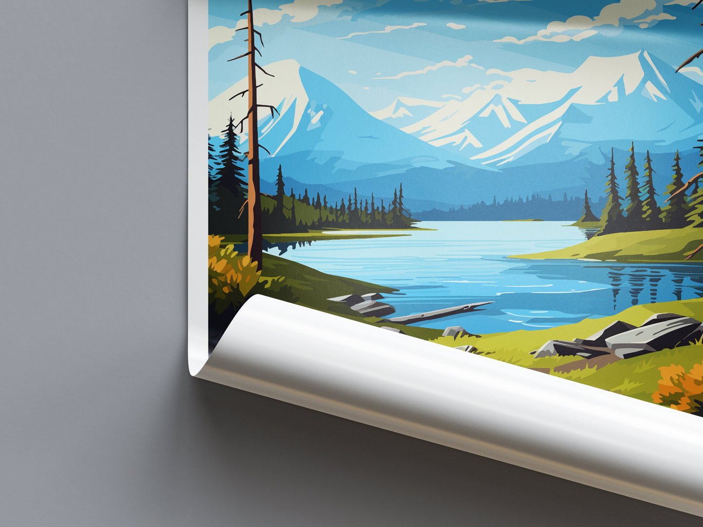 Lake Clark National Park Travel Print Wall Art Lake Clark Wall Hanging Home Décor Lake Clark Gift Art Lovers Alaska Art Lover Gift Lake