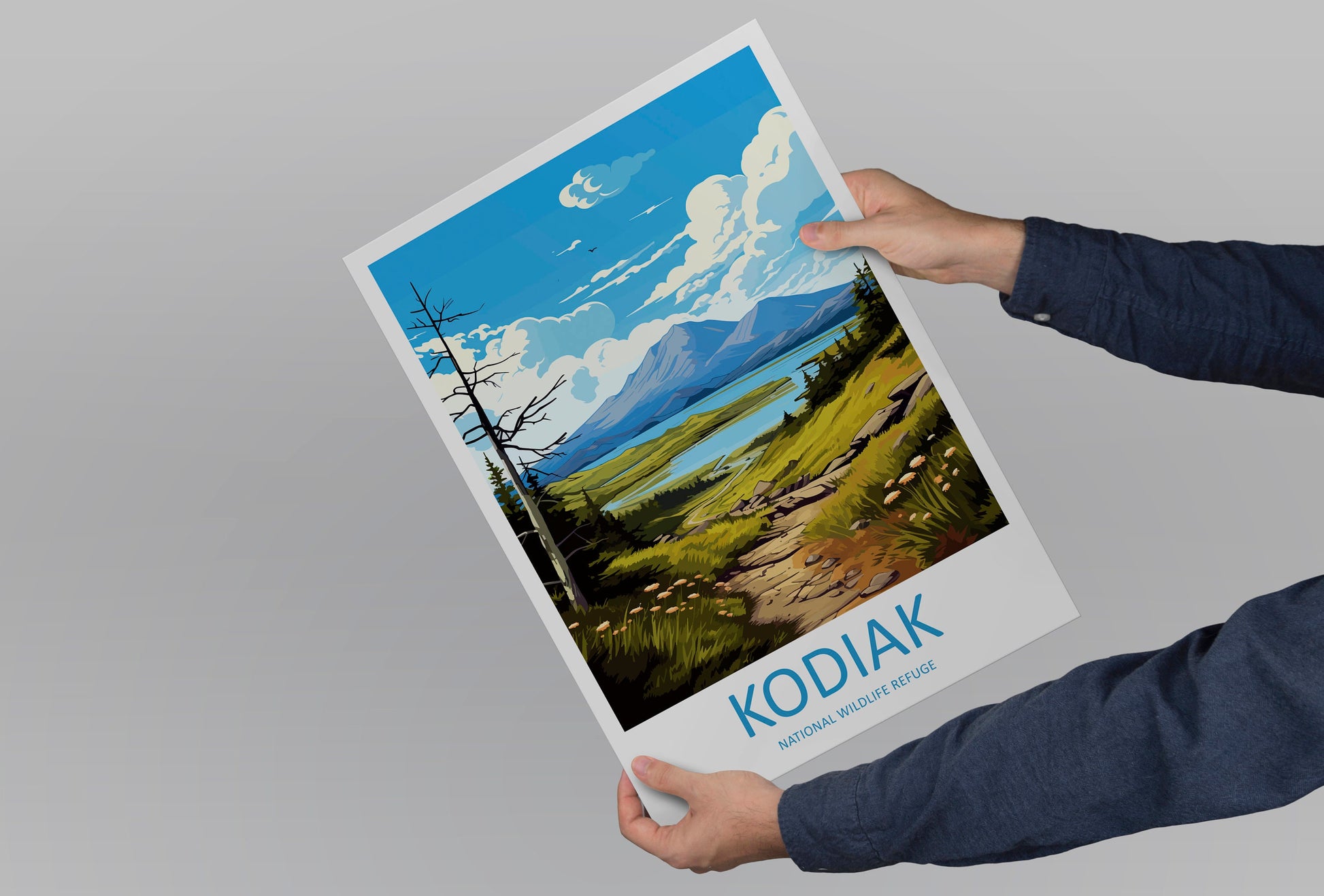 Kodiak National Wildlife Refuge Travel Print Wall Art Kodiak Wall Hanging Home Décor Kodiak Gift Art Lovers Alaska Art Lover Gift Kodiak