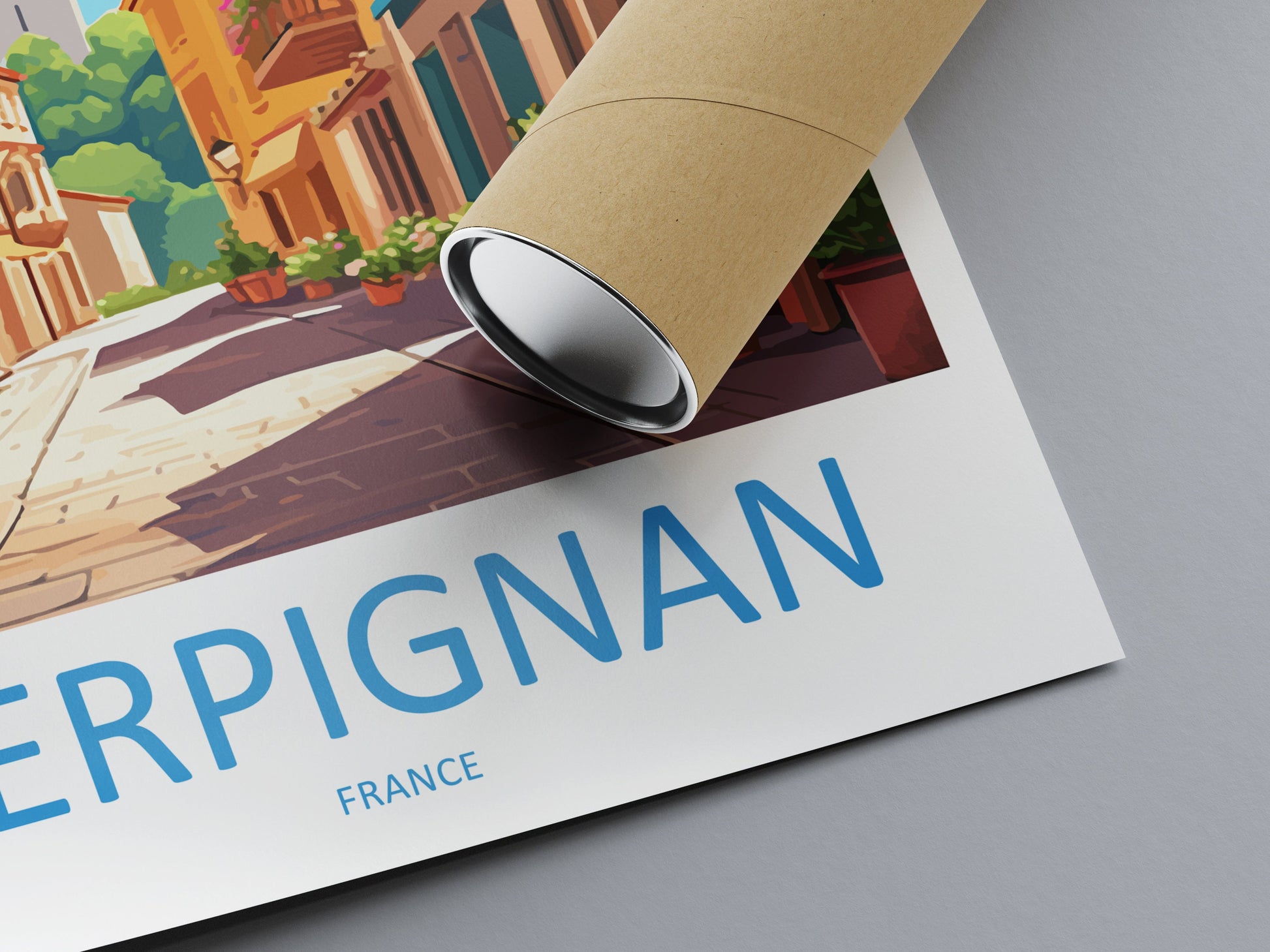 Perpignan Travel Print Wall Art Perpignan Wall Hanging Home Décor Perpignan Gift Art Lovers France Art Lover Gift Perpignan Print