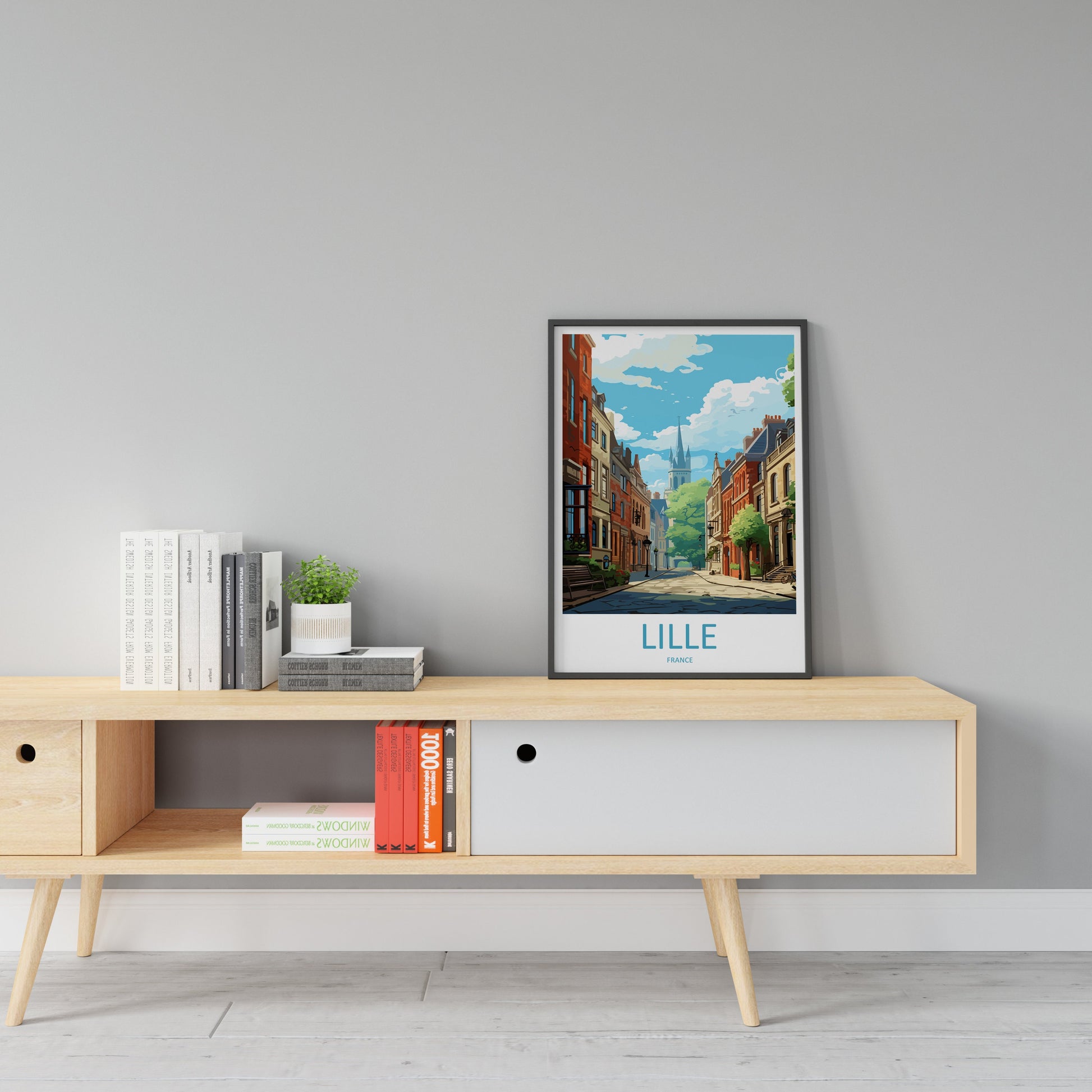 Lille Travel Print Wall Art Lille Wall Hanging Home Décor Lille Gift Art Lovers France Art Lover Gift Lille Print