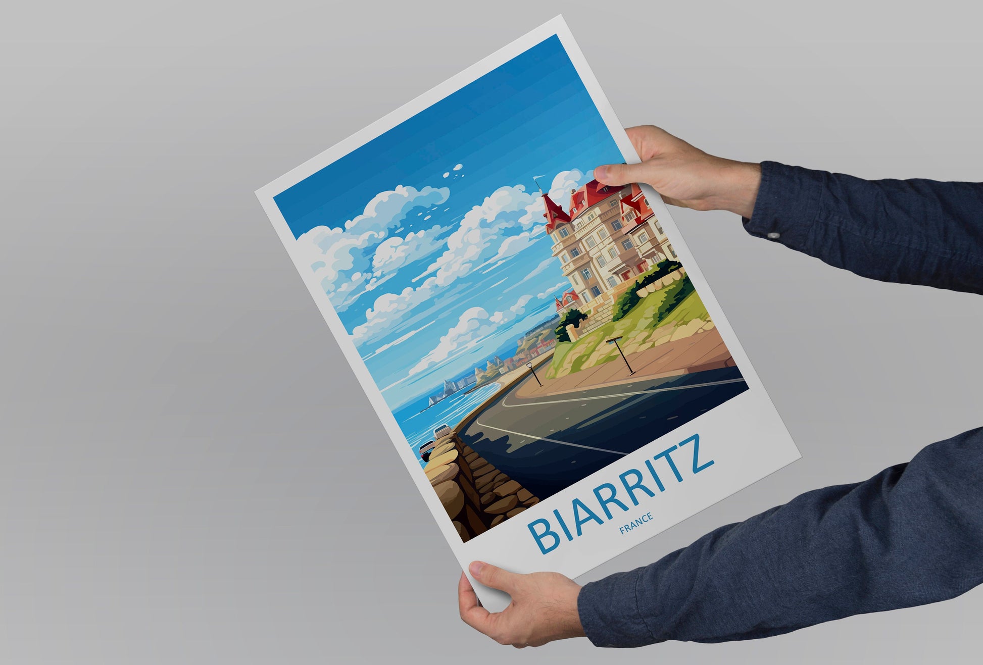 Biarritz Travel Print Wall Art Biarritz Wall Hanging Home Décor Biarritz Gift Art Lovers France Art Lover Gift Biarritz Poster