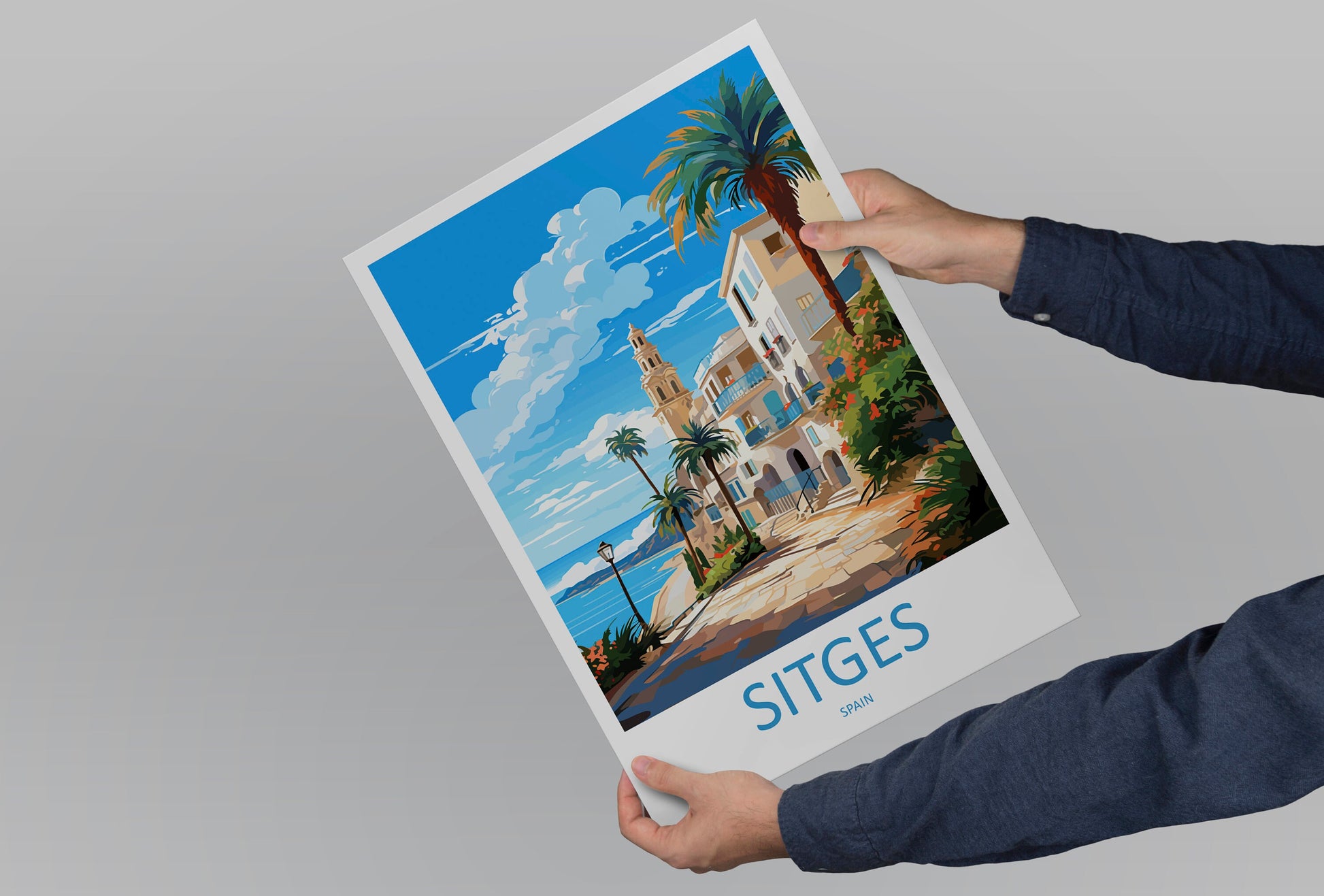 Sitges Travel Print Wall Art Sitges Wall Hanging Home Décor Sitges Gift Art Lovers Spain Art Lover Gift Sitges Print Spain Art
