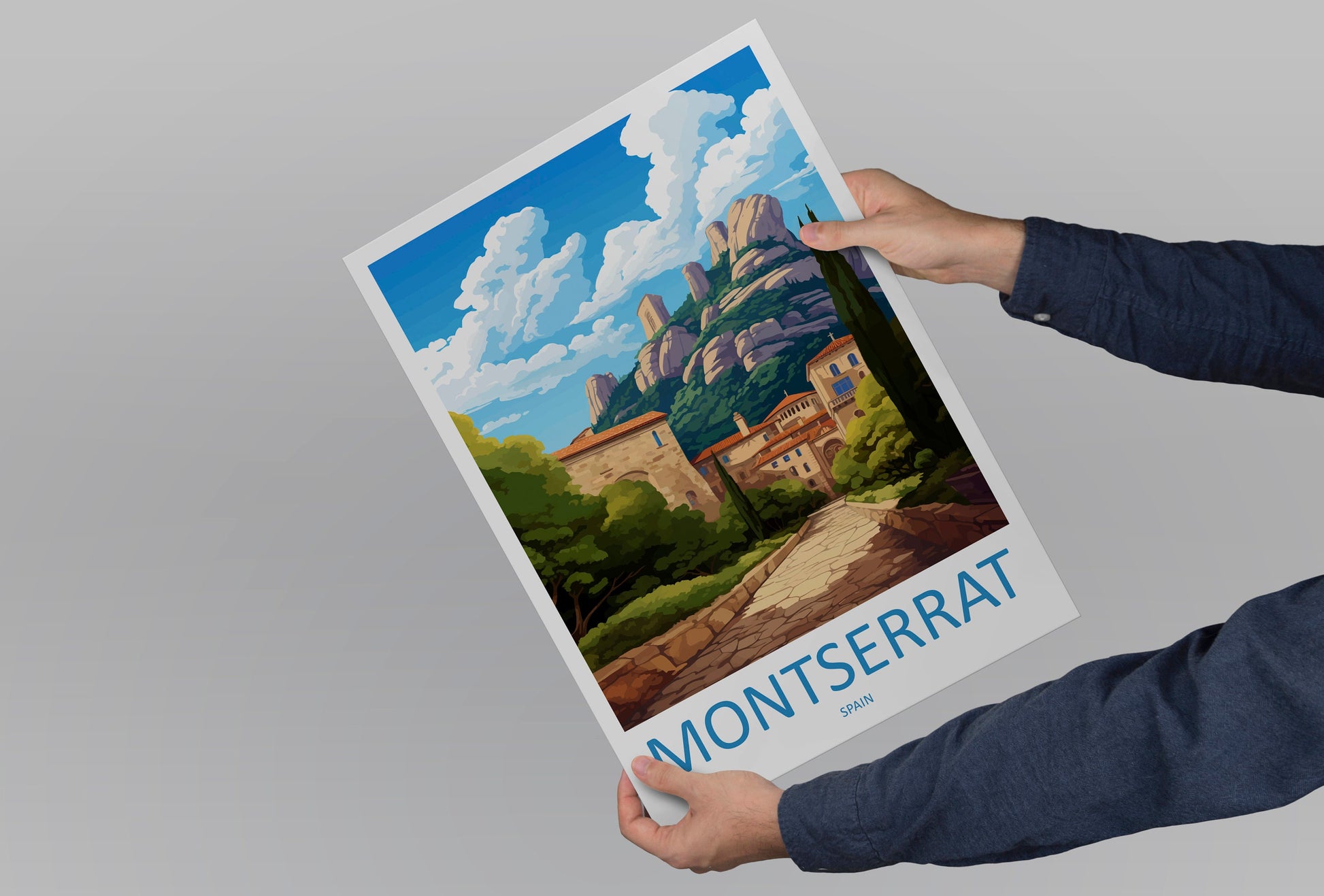 Montserrat Travel Print Wall Art Montserrat Wall Hanging Home Décor Montserrat Gift Art Lovers Spain Art Lover Gift Montserrat Print Spain