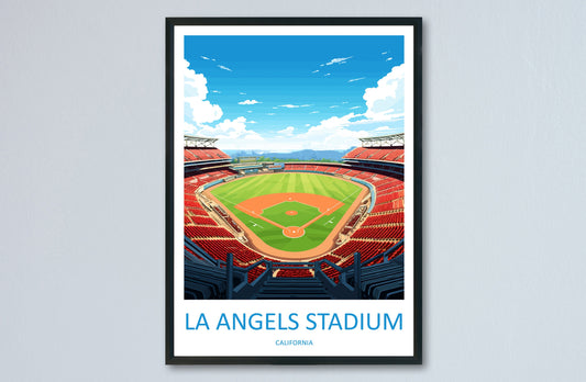 LA Angels Stadium Travel Print Wall Art LA Angels Stadium Wall Hanging Home Décor LA Angels Stadium Gift Art Lovers California Art Lover