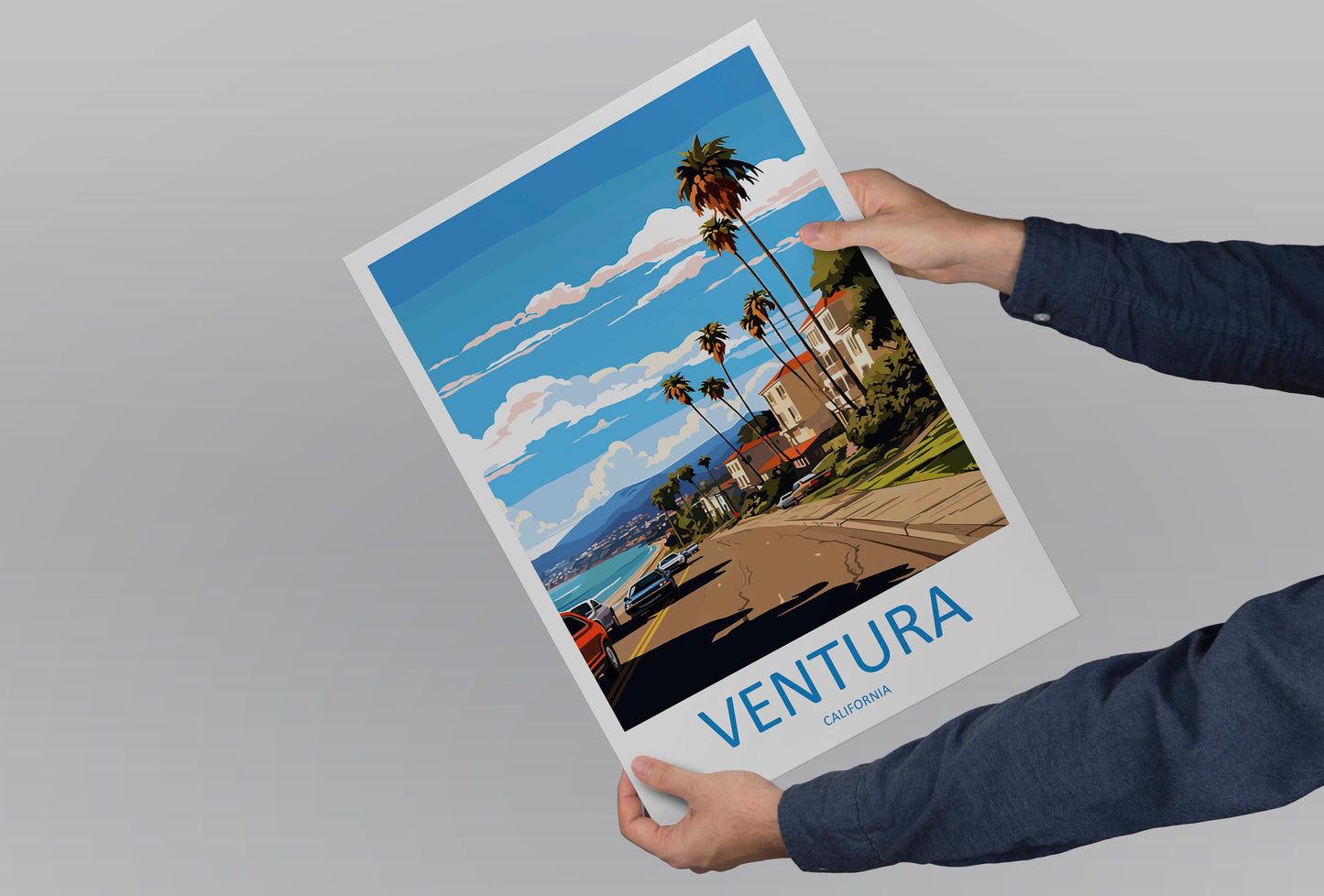 Ventura Travel Print Wall Art Ventura Wall Hanging Home Décor Ventura Gift Art Lovers California Art Lover